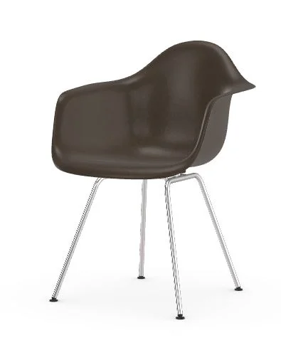 Vitra Eames Fiberglass Chair DAX - Elephant Hide Grey - glanzend chroom