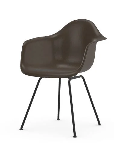 Vitra Eames Fiberglass Chair DAX - Elephant Hide Grey - zwart