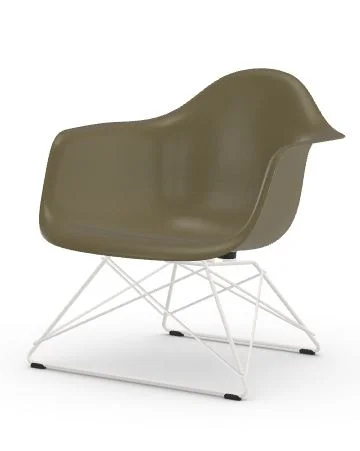 Vitra Eames Fiberglass Chair LAR - Raw Umber - wit