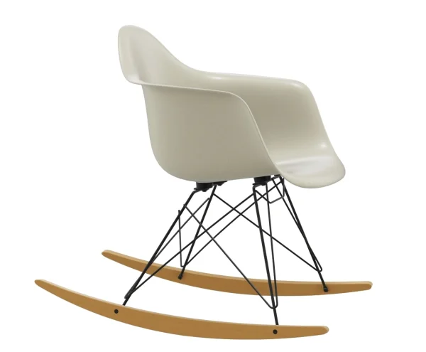 Vitra Eames Fiberglass Chair RAR - Parchment - basic dark gepoedercoat - Esdoorn geelachtig