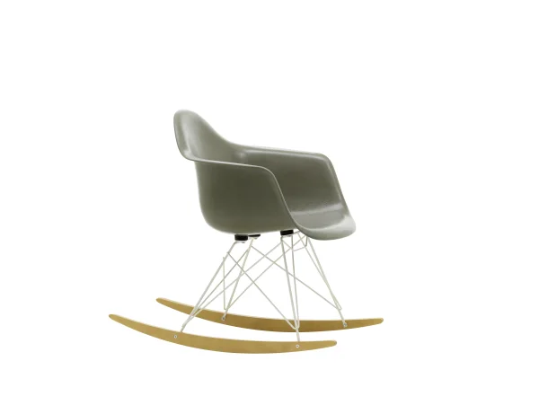 Vitra Eames Fiberglass Chair RAR - Raw Umber - wit - Esdoorn geelachtig