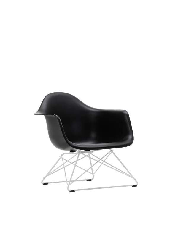 Vitra Eames Plastic Armchair LAR - diepzwart RE - wit - diepzwart RE