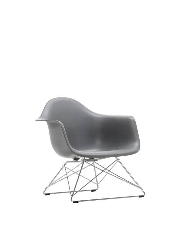 Vitra Eames Plastic Armchair LAR - granite grey RE - glanzend chroom