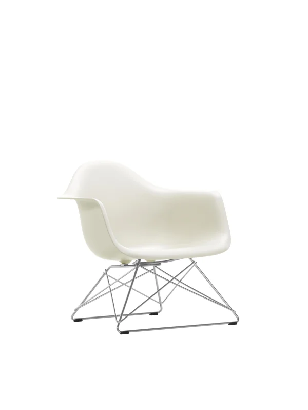 Vitra Eames Plastic Armchair LAR - kiezelsteen RE - glanzend chroom