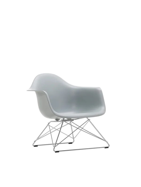 Vitra Eames Plastic Armchair LAR - lichtgrijs RE - glanzend chroom