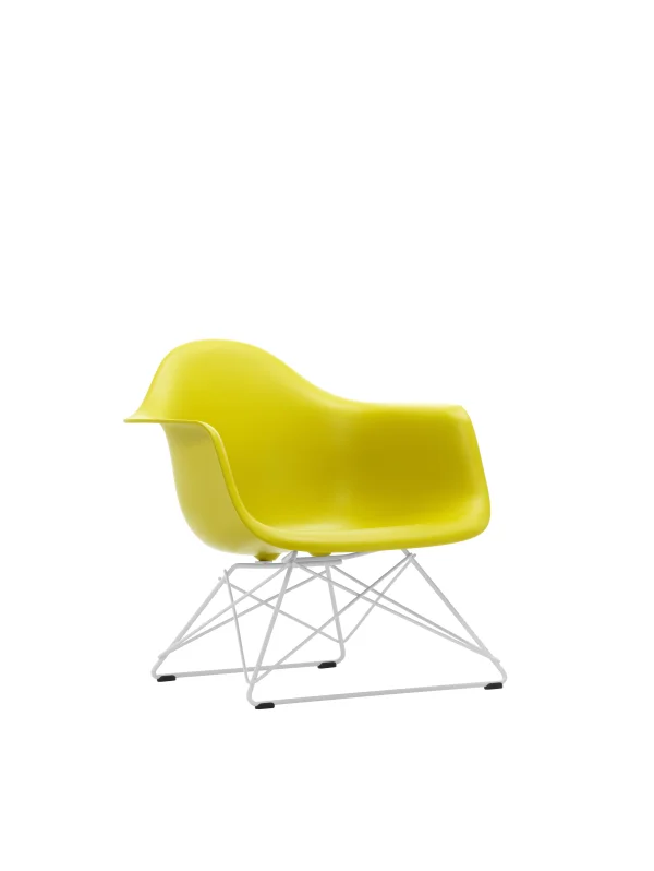 Vitra Eames Plastic Armchair LAR - mosterd RE - glanzend chroom