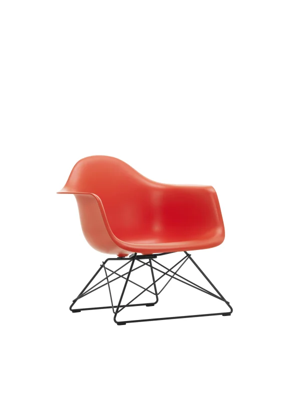 Vitra Eames Plastic Armchair LAR - poppy red RE - basic dark gepoedercoat