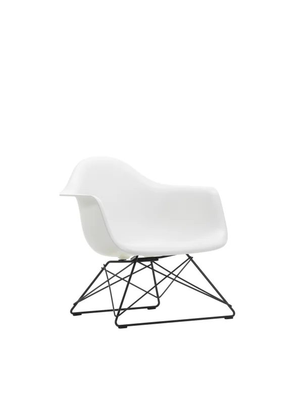 Vitra Eames Plastic Armchair LAR - wit - basic dark gepoedercoat