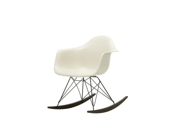 Vitra Eames Plastic Armchair RAR met zitkussen - zwart - Hopsak - donkergrijs - Esdoorn donker - lichtgrijs RE