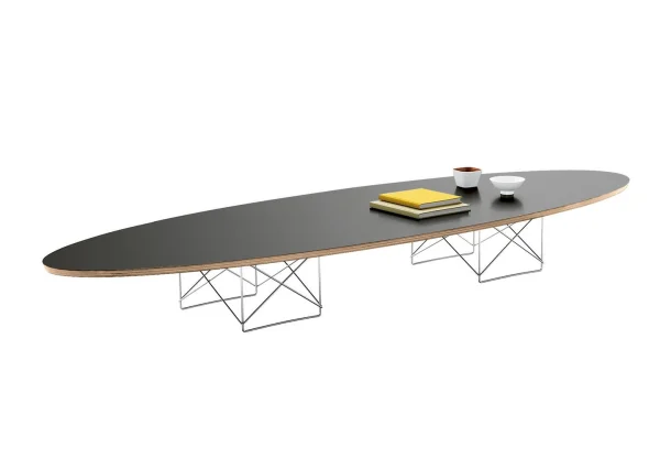 Vitra Elliptical Table ETR - chroom - zwart