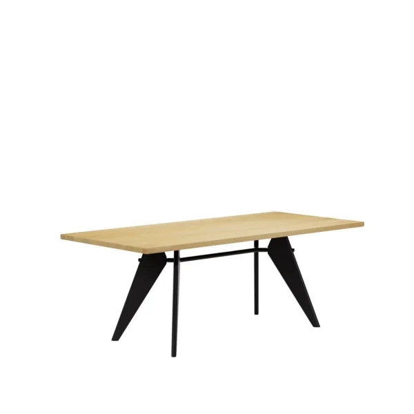 Vitra EM Table - diepzwart - Eiken - 200 cm