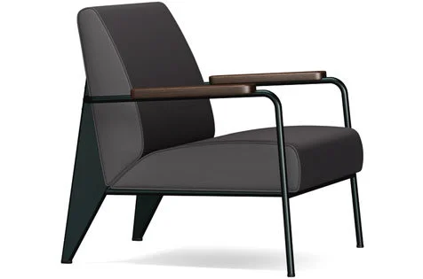 Vitra Fauteuil de Salon - Eiken donker - diepzwart - zwart