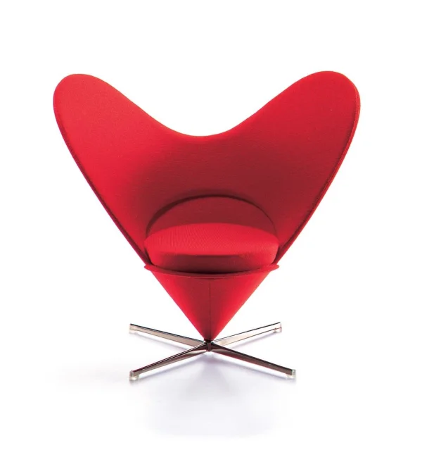 Vitra Heart Cone Chair - signaalrood