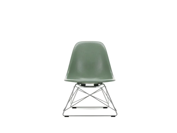 Vitra LSR Eames Fiberglass Side Chair - Sea Foam Green - glanzend chroom