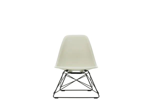 Vitra LSR Eames Plastic Side Chair - kiezelsteen - zwart