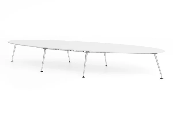 Vitra MedaMorph Vergadertafel bootvormig - Amerikaans notenhoutfineer - 200 x 100 cm