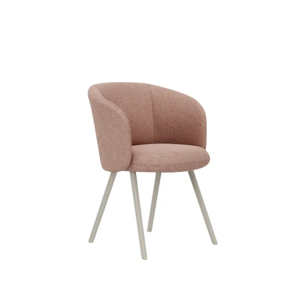 Vitra Mikado fauteuil aluminium frame - Nubia ivoor/perzik