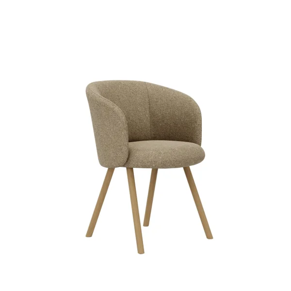 Vitra Mikado fauteuil eiken frame - Nubia bamboe/terra