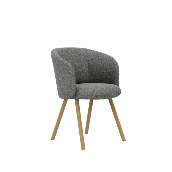 Vitra Mikado fauteuil eiken frame - Nubia peper en zout