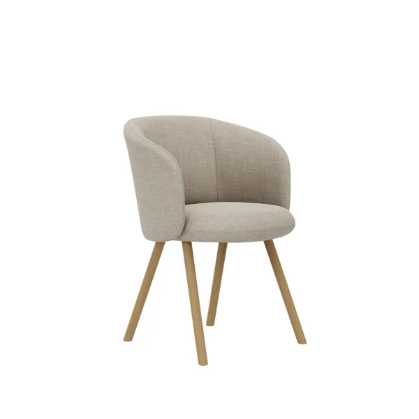 Vitra Mikado fauteuil eiken frame - Savana parelmoer melange