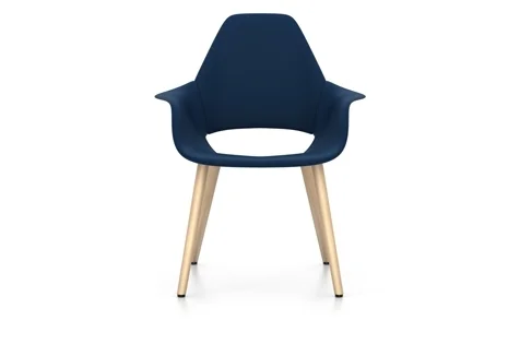 Vitra Organic Chair Fauteuil - eiken natuur - Cosy2 donkerblauw