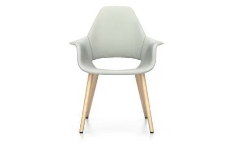 Vitra Organic Chair Fauteuil - eiken natuur - Cosy2 zachtblauw