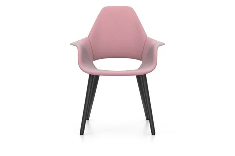 Vitra Organic Chair Fauteuil - essenhout zwart - Cosy2 zachtrose