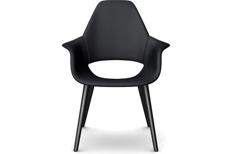 Vitra Organic Chair Fauteuil - essenhout zwart - Hopsak - zwart