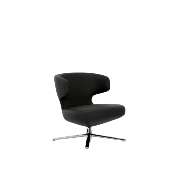 Vitra Petit Repos fauteuil - gepolijst - Leder - asfalt