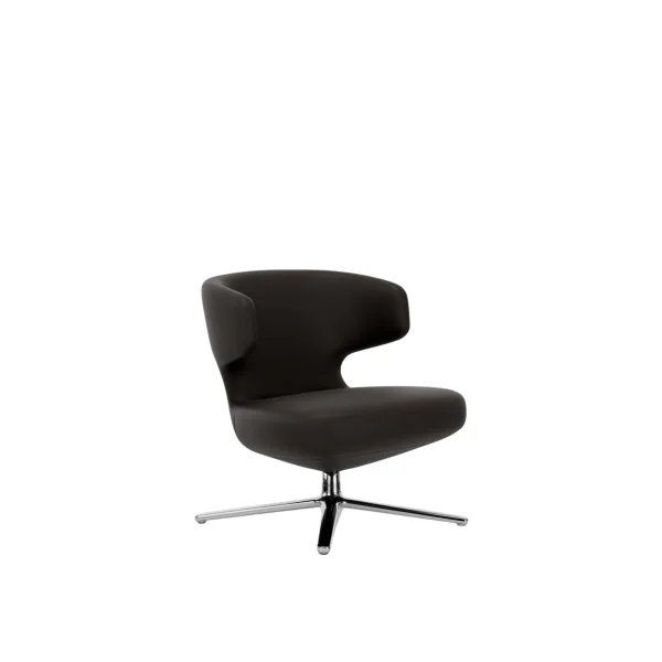 Vitra Petit Repos fauteuil - gepolijst - Leder - chocolade