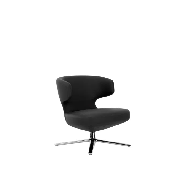 Vitra Petit Repos fauteuil - gepolijst - Leder nero