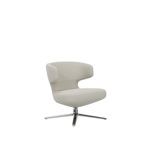 Vitra Petit Repos fauteuil - gepolijst - Leder - snow