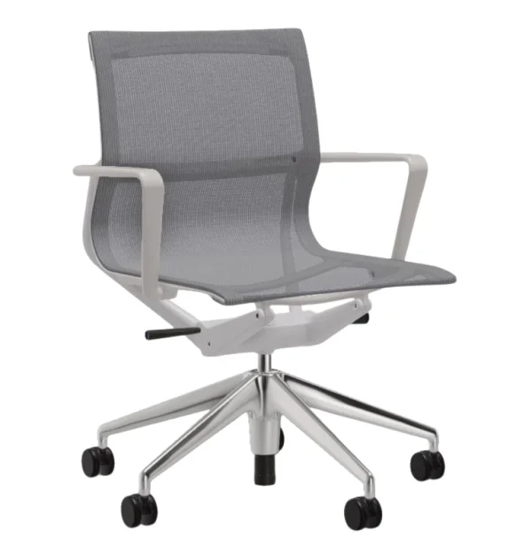 Vitra Physix bureaustoel - gepolijst - 08 kiezelgrijs - soft grey - Wieltjes voor harde bodems