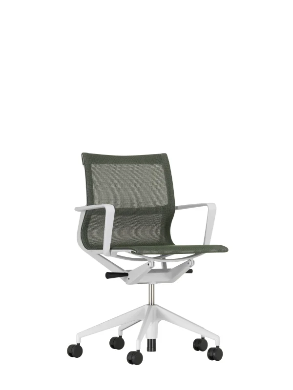 Vitra Physix bureaustoel - Wieltjes voor harde bodems - soft grey - 03 riet - soft grey
