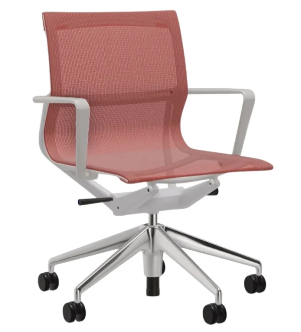 Vitra Physix bureaustoel - Wieltjes voor harde bodems - soft grey - 10 baksteen - gepolijst