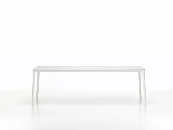 Vitra Plate eettafel - marmer wit - wit - 180 x 90 cm