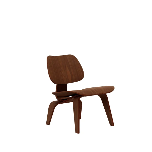 Vitra Plywood Group LCW stoel - Notenhout zwart pigmenteerd