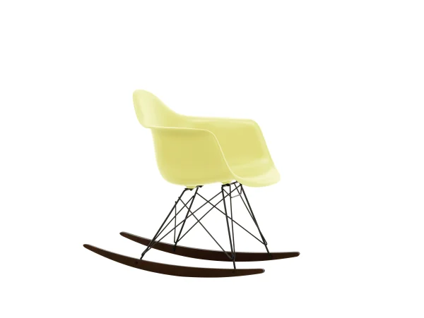 Vitra RAR Eames Plastic Armchair - citron RE - zwart - sleden esdoorn donker