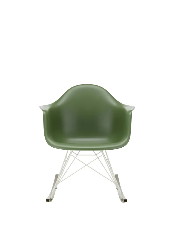 Vitra RAR Eames Plastic Armchair - forest RE - wit - sleden esdoorn donker