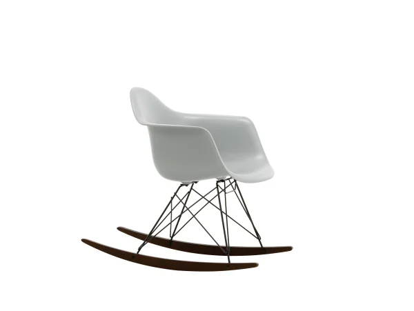 Vitra RAR Eames Plastic Armchair - lichtgrijs RE - zwart - sleden esdoorn donker