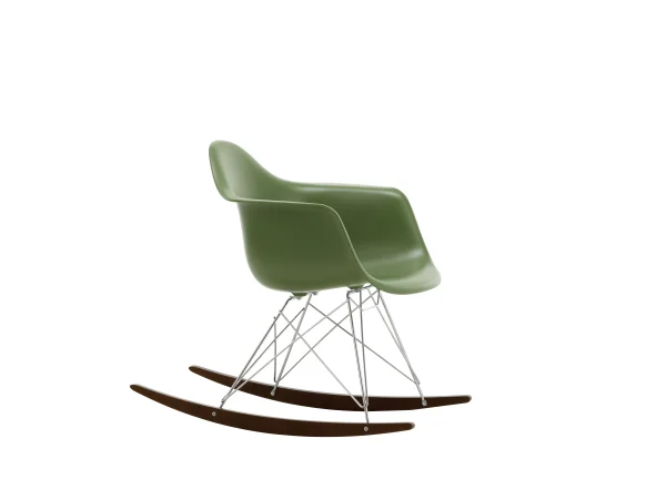 Vitra RAR Eames Plastic Armchair - sleden esdoorn donker - verchroomd - forest RE