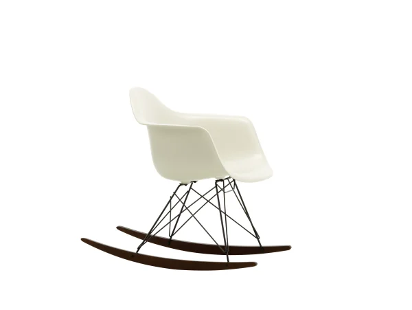 Vitra RAR Eames Plastic Armchair - sleden esdoorn donker - zwart - kiezelsteen RE