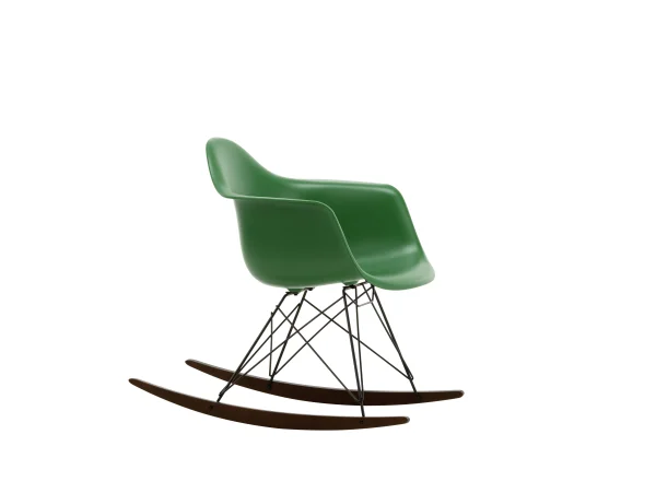 Vitra RAR Eames Plastic Armchair - smaragd RE - zwart - sleden esdoorn donker