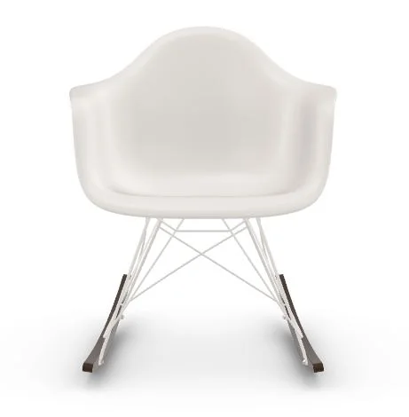 Vitra RAR Eames Plastic Armchair - wit - wit - sleden esdoorn donker