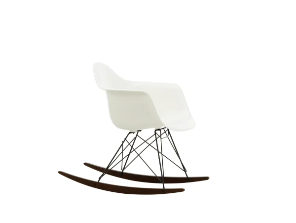 Vitra RAR Eames Plastic Armchair - wit - zwart - sleden esdoorn donker