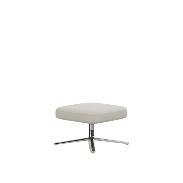 Vitra Repos & Grand Repos Ottoman - gepolijst - Lederen contrastnaden 72 sneeuw - Zithoogte 40 cm