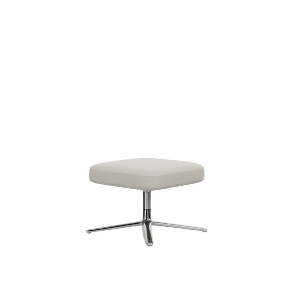 Vitra Repos & Grand Repos Ottoman - gepolijst - Lederen contrastnaden 72 sneeuw - Zithoogte 45 cm