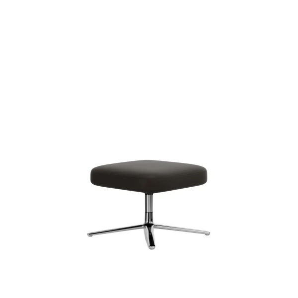 Vitra Repos & Grand Repos Ottoman - gepolijst - Lederen contraststeek 68 chocolade - Zithoogte 45 cm