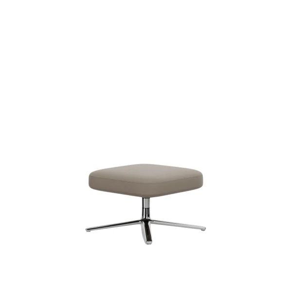 Vitra Repos & Grand Repos Ottoman - gepolijst - Leren coKontrastnaht 71 sandntrastnaden 71 zand - Zithoogte 40 cm