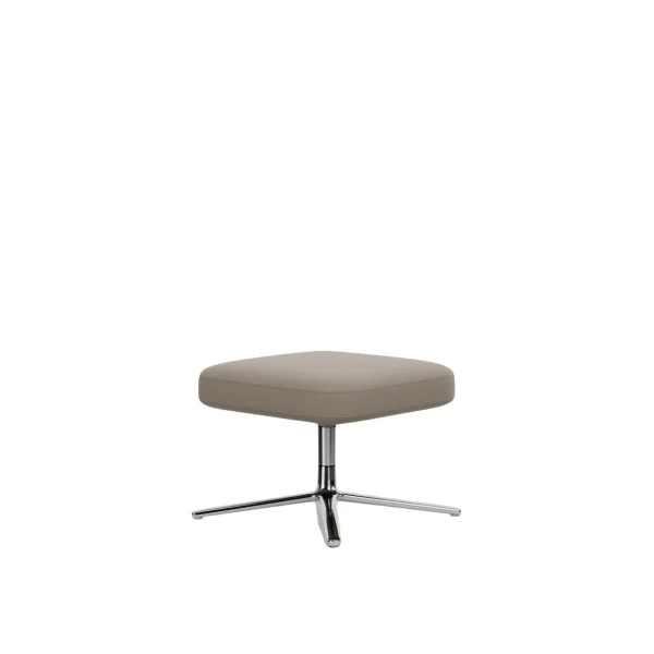 Vitra Repos & Grand Repos Ottoman - gepolijst - Leren coKontrastnaht 71 sandntrastnaden 71 zand - Zithoogte 45 cm